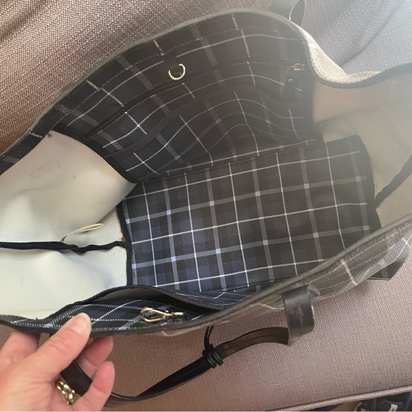 Kate Spade Blue plaid Tote - Picture 3 of 10
